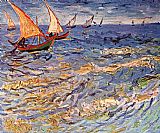 Seascape at Saintes-Maries by Vincent van Gogh